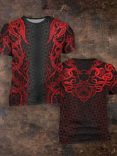 Herren Viking bedrucktes Kurzarm-T-Shirt zartstils